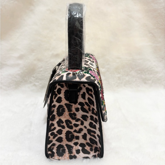 NWT Ed Hardy Leopard Print Rhinestone Handbag Crossbody - Picture 6 of 10